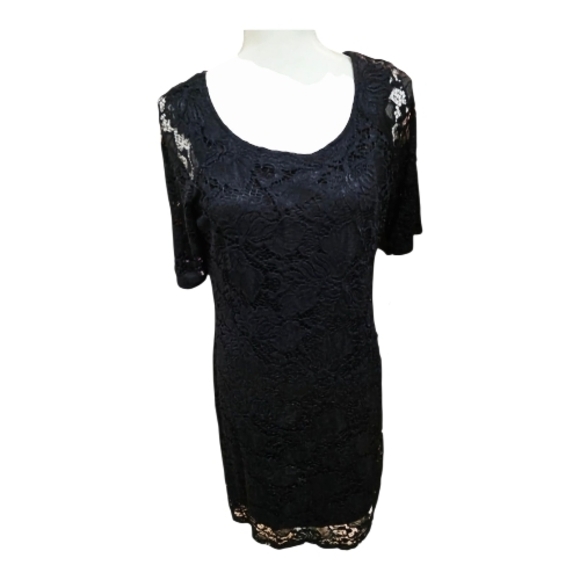 RNStudio By Ronnie Nicole Elegant Black Lace Dress, 12P - Picture 2 of 9